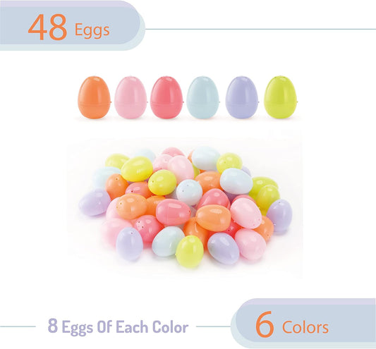 Mr. Pen- Fillable Easter Eggs, Bright Color, 2.3 inch, 48 Pack, Easter Eggs, Plastic Eggs, Easter Eggs Empty, Plastic Easter Eggs, Plastic Eggs Fillable, Easter Eggs Bulk