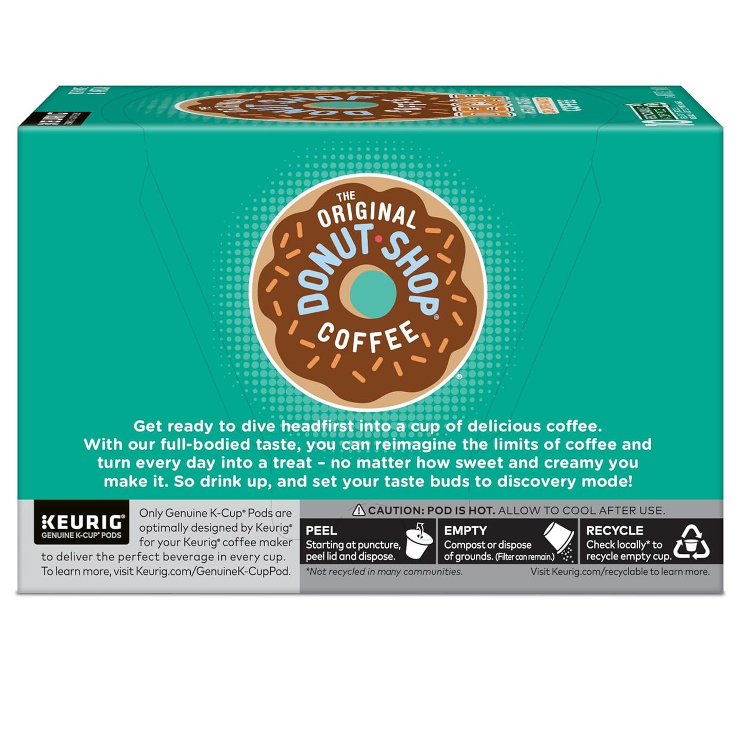 The Original Donut Shop Decaf Keurig Single-Serve K-Cup Pods, Medium Roast Coffee, 60 Count (6 Packs of 10)
