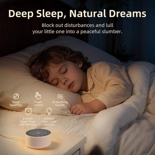 Kipcush White Noise Machine with Night Light – Nursery Sound Machine w