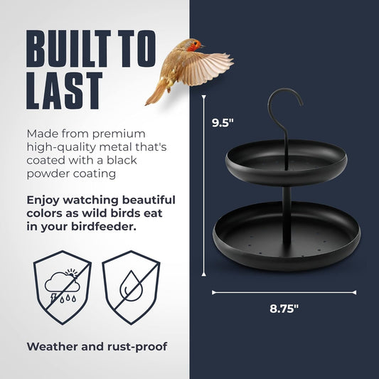 Monarch Abode Hanging Bird Feeder for Outdoors – Hanging Birdfeeder wi