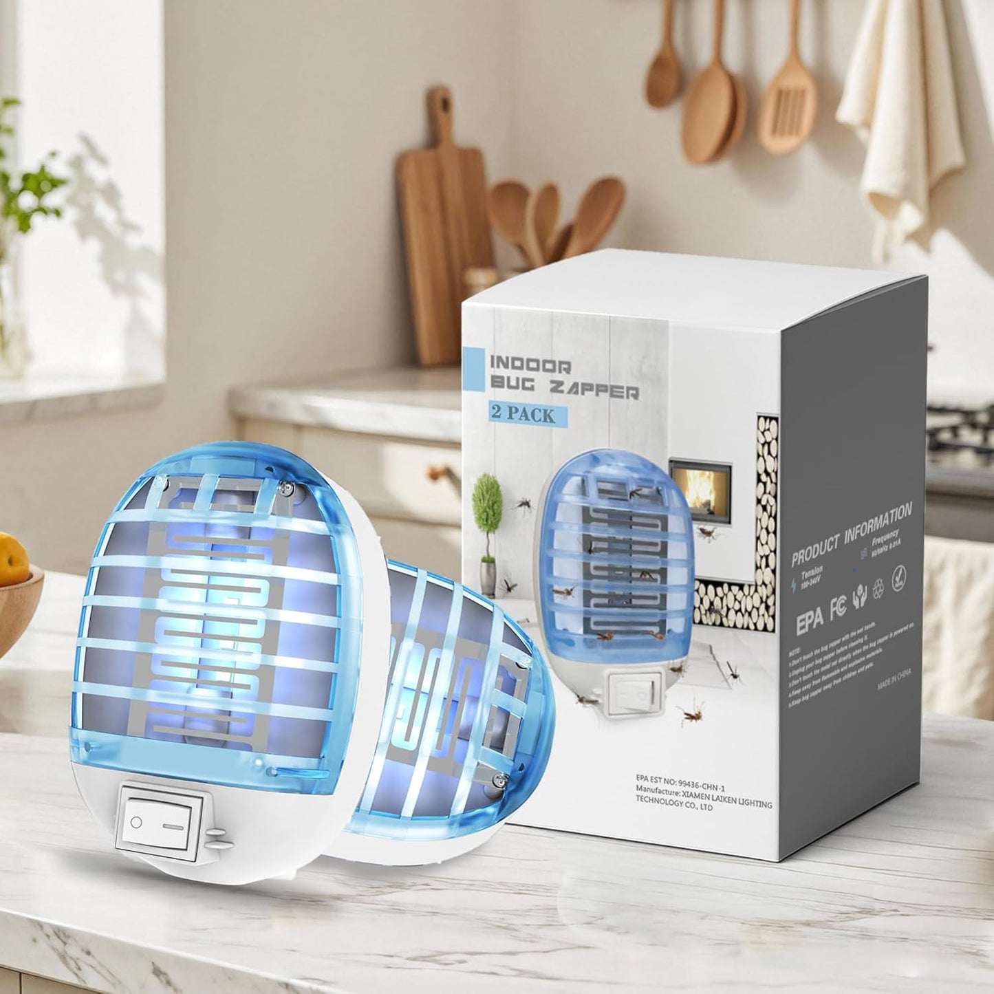 Bug Zapper Indoor, Electronic Fly Trap Insect Killer, Mosquitoes Kille