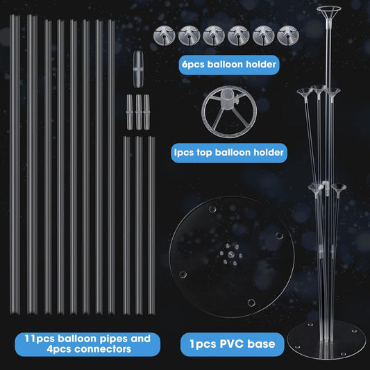 4 Sets Balloon Stand Kits, Balloon Sticks Holder with Base for Table G
