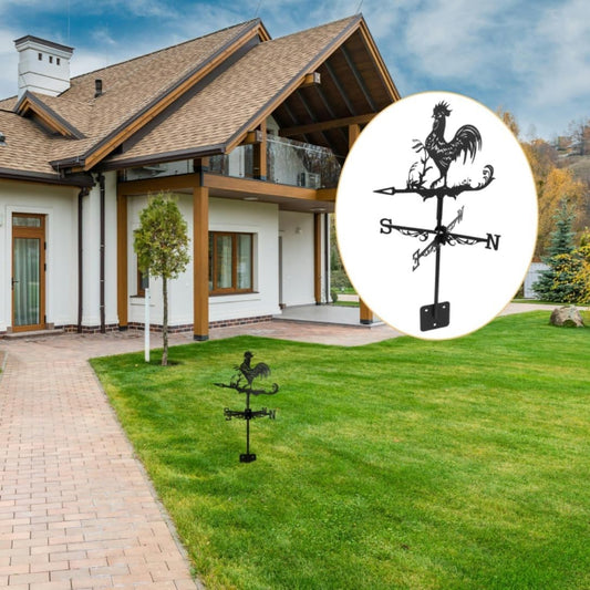 Stainless Steel Rooster Weathervane Weather Vane Yard Garden Barn Ornament Animal Style Kit Weather Vanes Roofs Farm Scene Decor (Little Donkey)