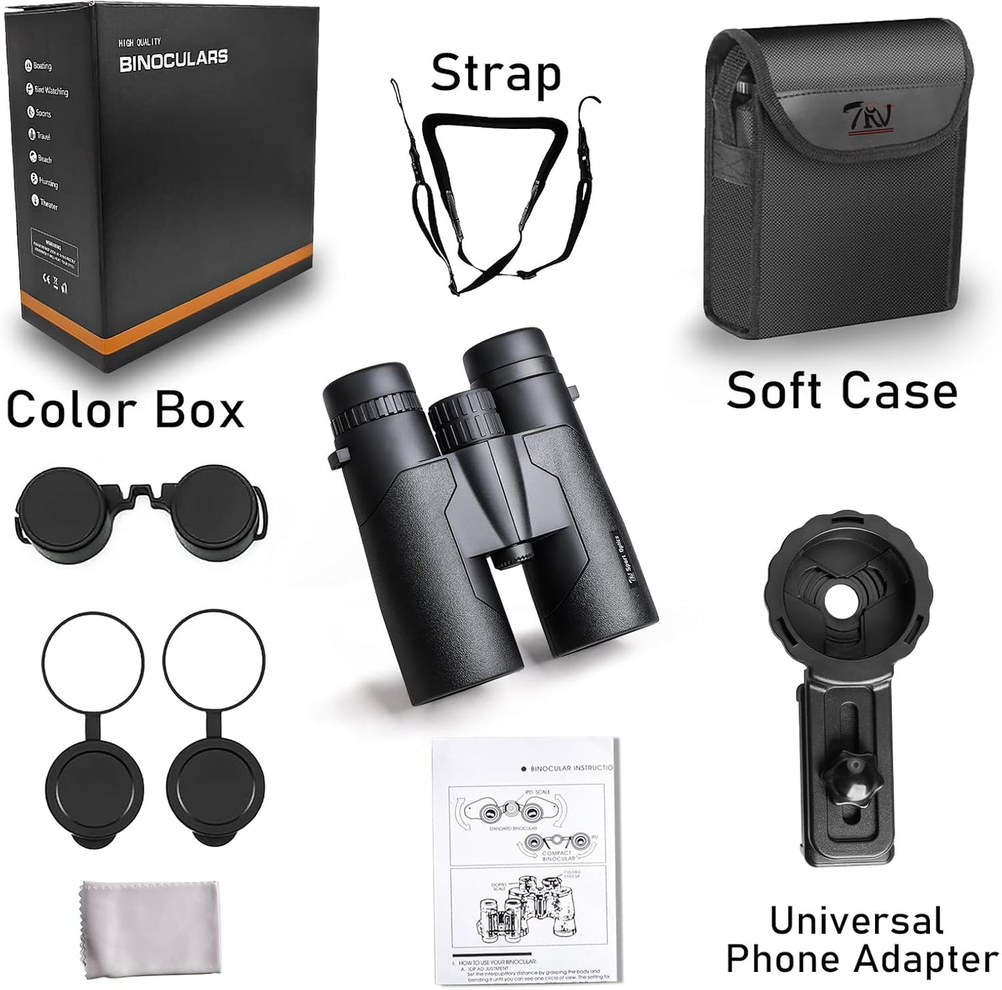 High Power 10x42 Binoculars for Adults with Bak7 Prism & BMC Coating - Binoculars for Birdwatching, Hiking, Concerts
