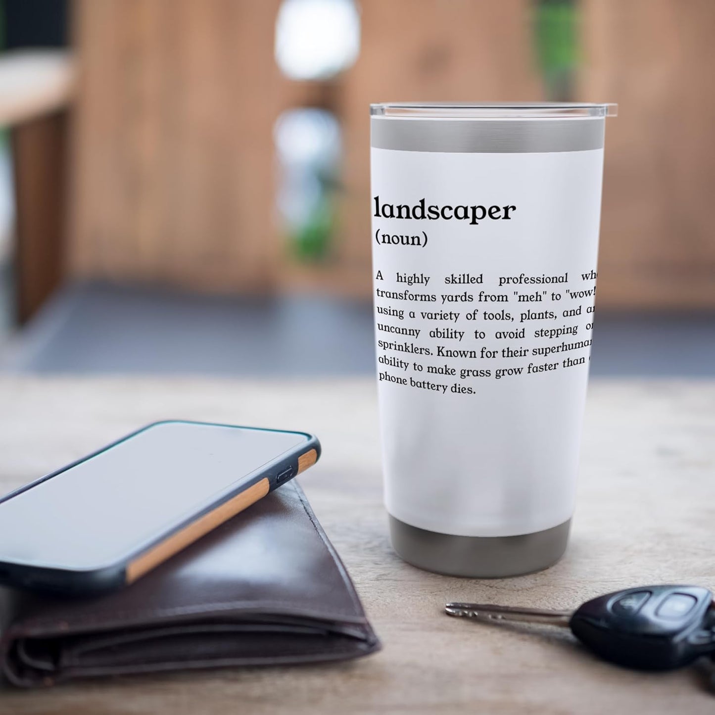 Funny Landscaper Definition Stainless Steel Insulated Tumbler