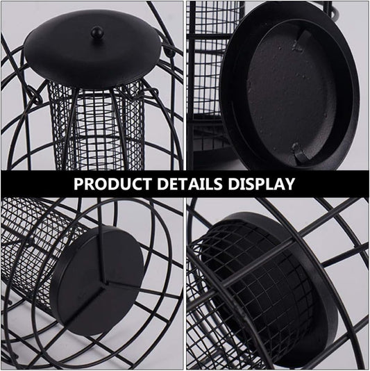 Milisten 1pc Cage Bird Feeder with Mesh Grid Hanging Bird Feeder for I