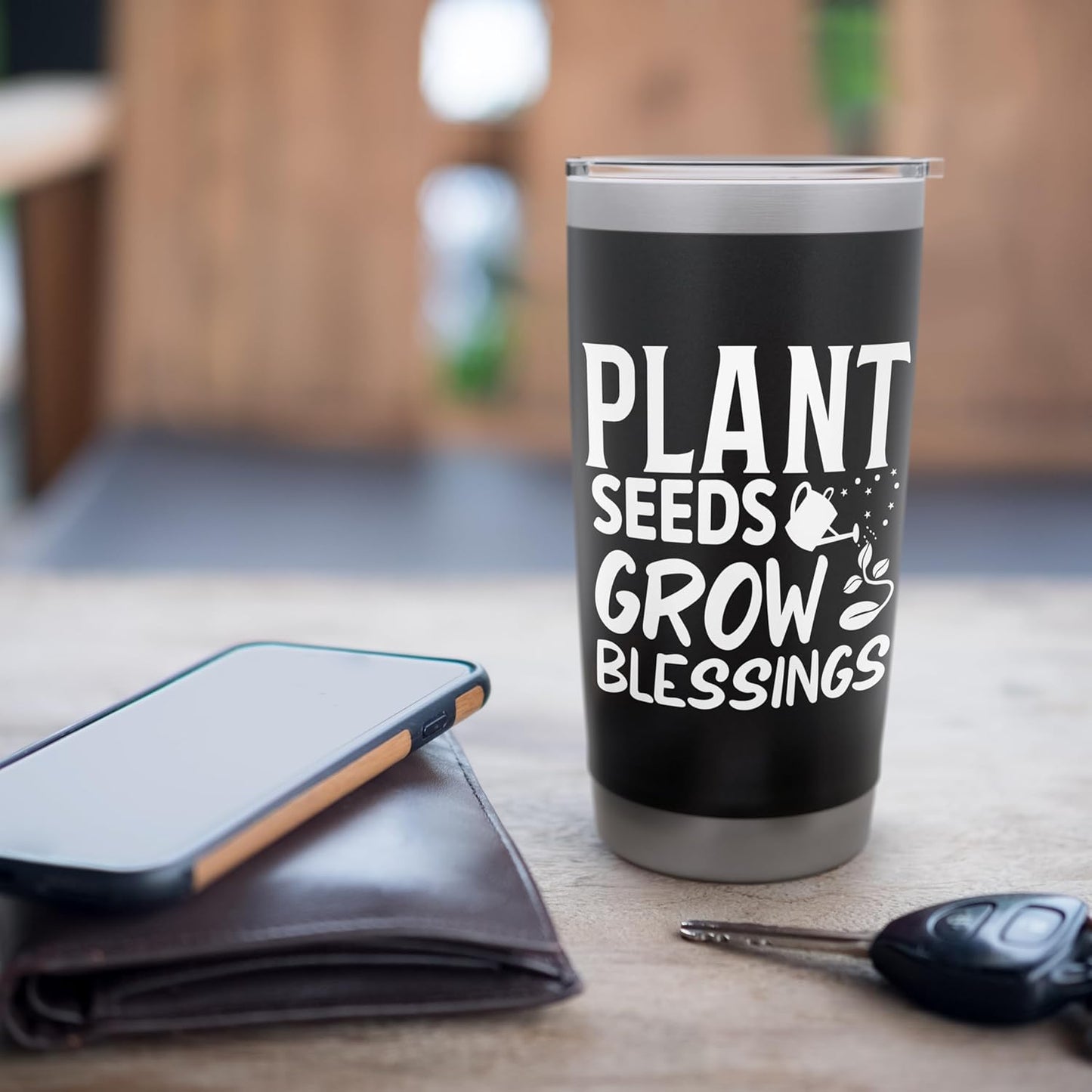 Garden Quote Funny Gardeners Plant Seeds Grow Gardening Stainless Steel Insulated Tumbler