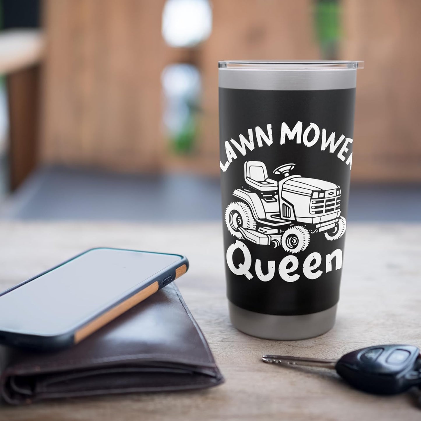 Lawn Mower Queen Funny Grass Cutting Lawn Mowing Stainless Steel Insulated Tumbler
