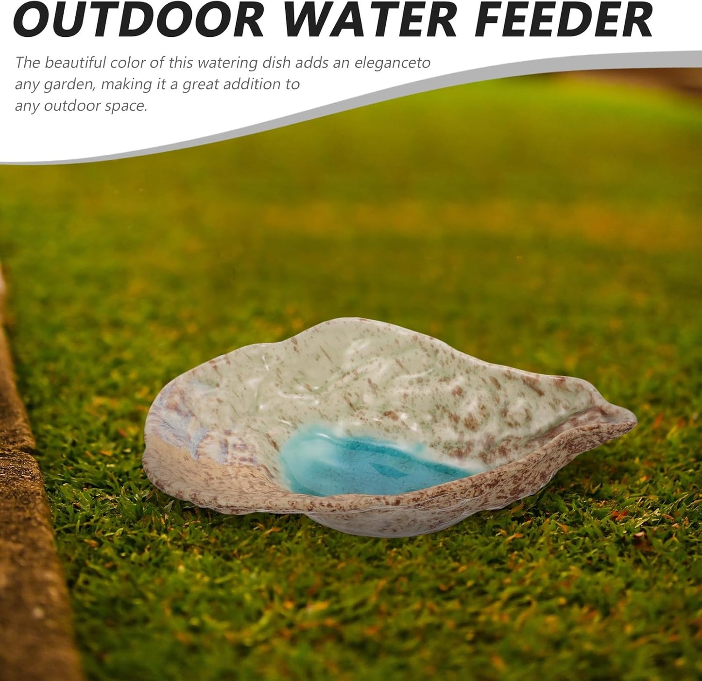 Ceramic Butterfly Water Feeder Tray Outdoor Garden Butterfly Puddler Dish for Lawn Yard Wildlife Decoration