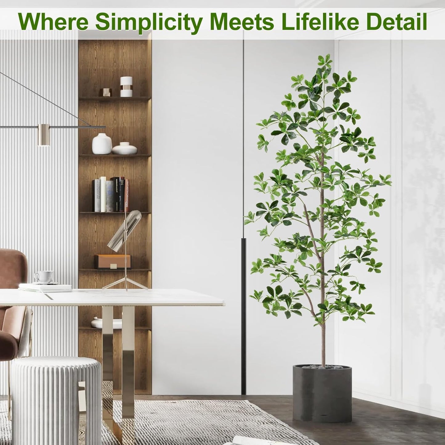 6ft Tall Artificial Black Olive Tree with 945 Lifelike Leaves, Tall Fake Greenery Olive Silk Plants Artificial Olive Tree Indoors in Pots, Faux Olive Tree for Living Room Office Decor