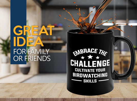 Hobby Coffee Mug 11oz Black -Birdwatching Skills - Bird Feeder Backyar