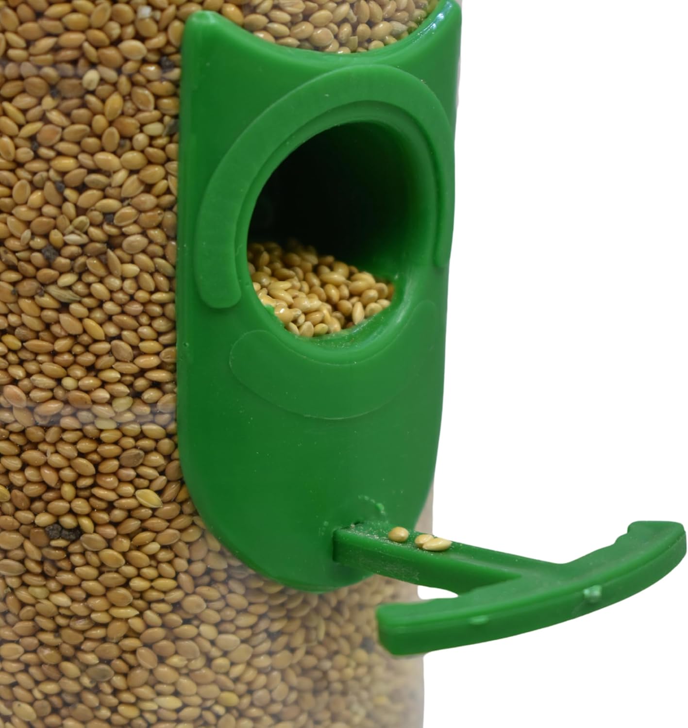Plastic Large Bird Feeder | 6 Feed Nozzles | 30cm Height | 900gram Bird Food Capacity | Hanging Bird Feeder for Balcony | Bird Food Feeder | Garden Outdoor Hanging Bird Feeder | 2 psc Green