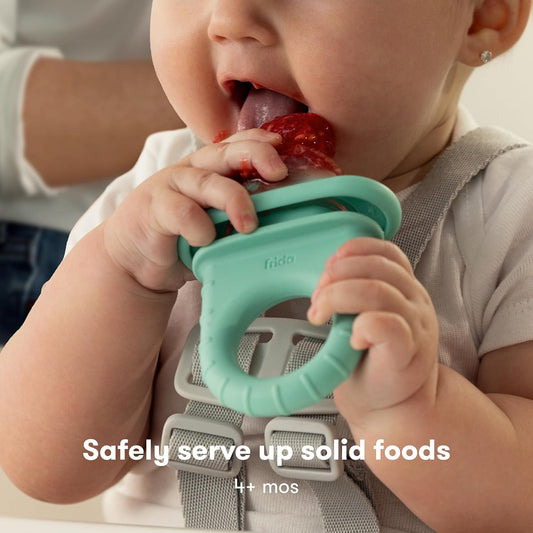 Frida Baby Push Pop Silicone Feeder, Baby Fruit Food Feeder to Safely
