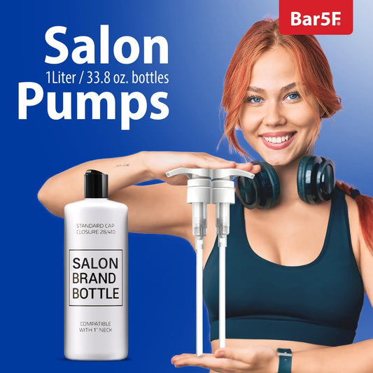 Universal Shampoo/Conditioner Pump for Bottle, 1 L/33.8 oz., Piece 2 White