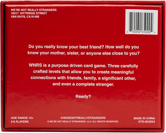WE'RE NOT REALLY STRANGERS Card Game - 150 Conversation Cards for Adul