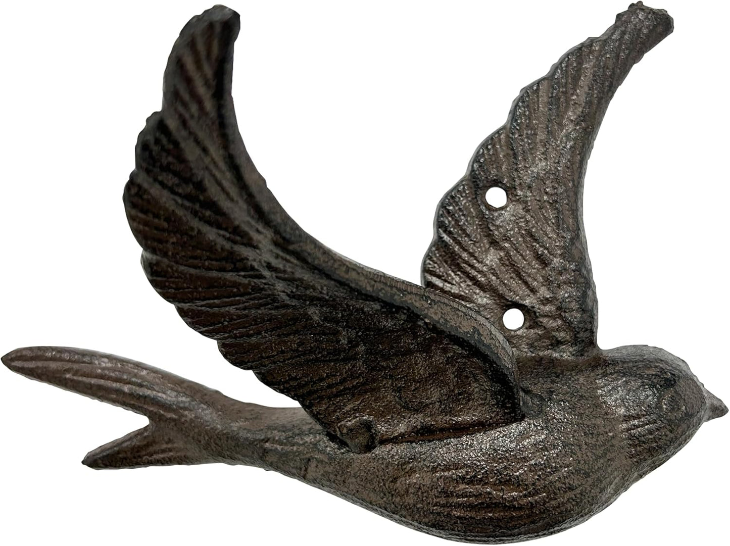 Cast Iron Flying Bird Wall Hooks (Set of 6) – Heavy-Duty Rustic Hooks