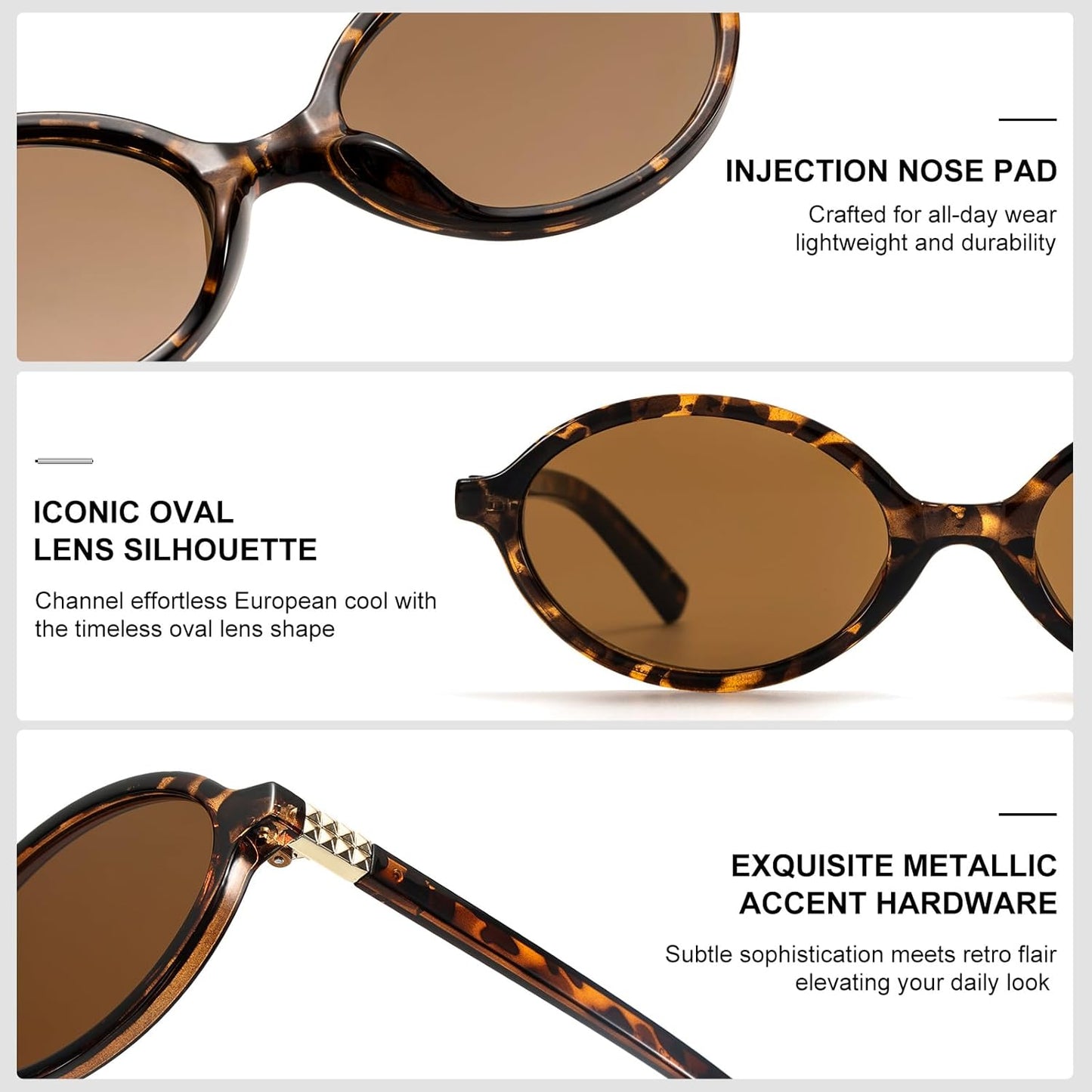 Retro Oval Sunglasses for Women Vintage 90s Y2K Trendy Designer Sun Gl