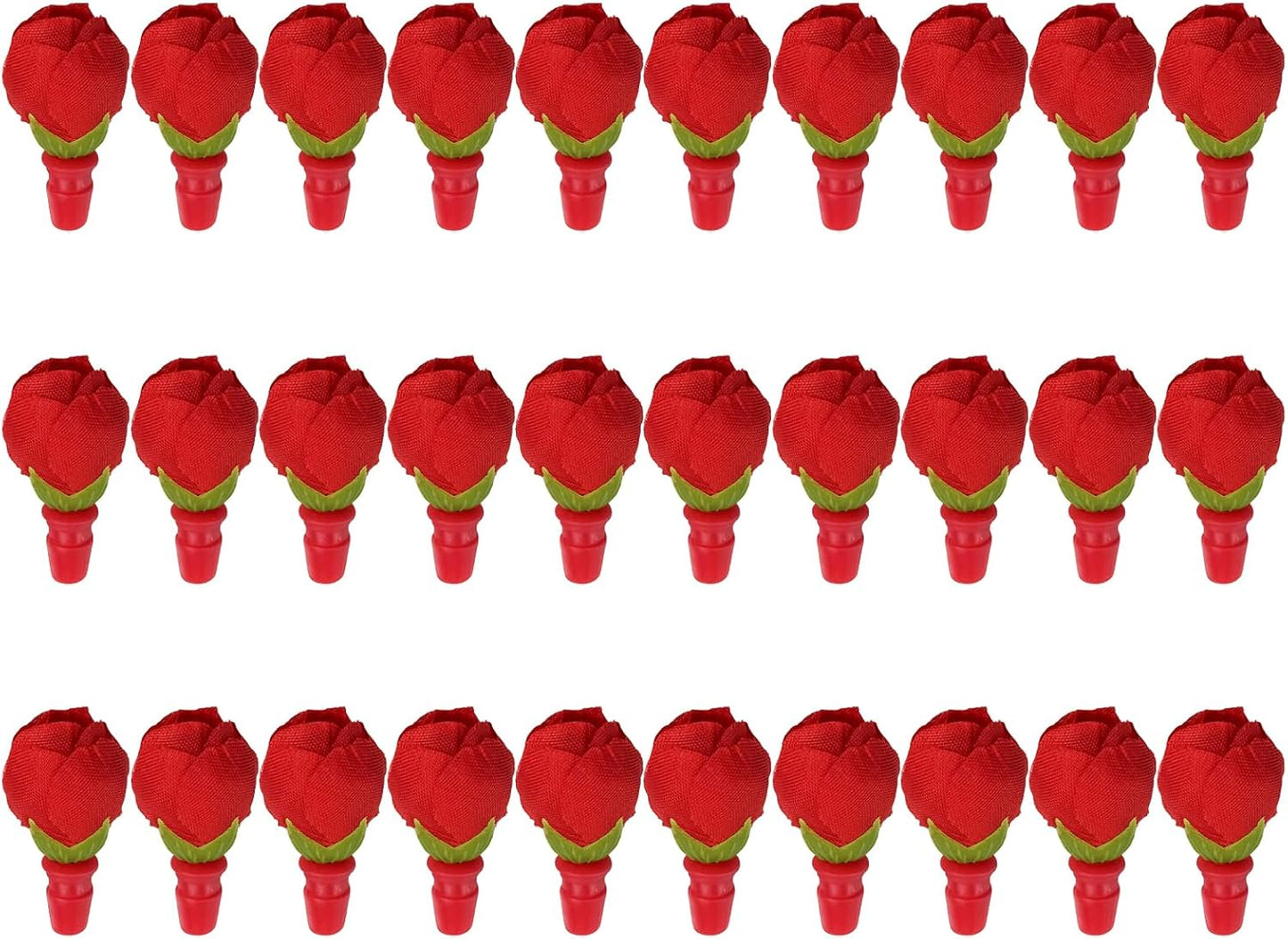30Pcs Hummingbird Feeders Replacement Flowers, Unique Pet Bird Feeder Replaceable Flowers Parts with 2 Cleaning Brush, Hummingbird Feeding Ports Bee Guards for Outdoor Hanging Feeders (Red)
