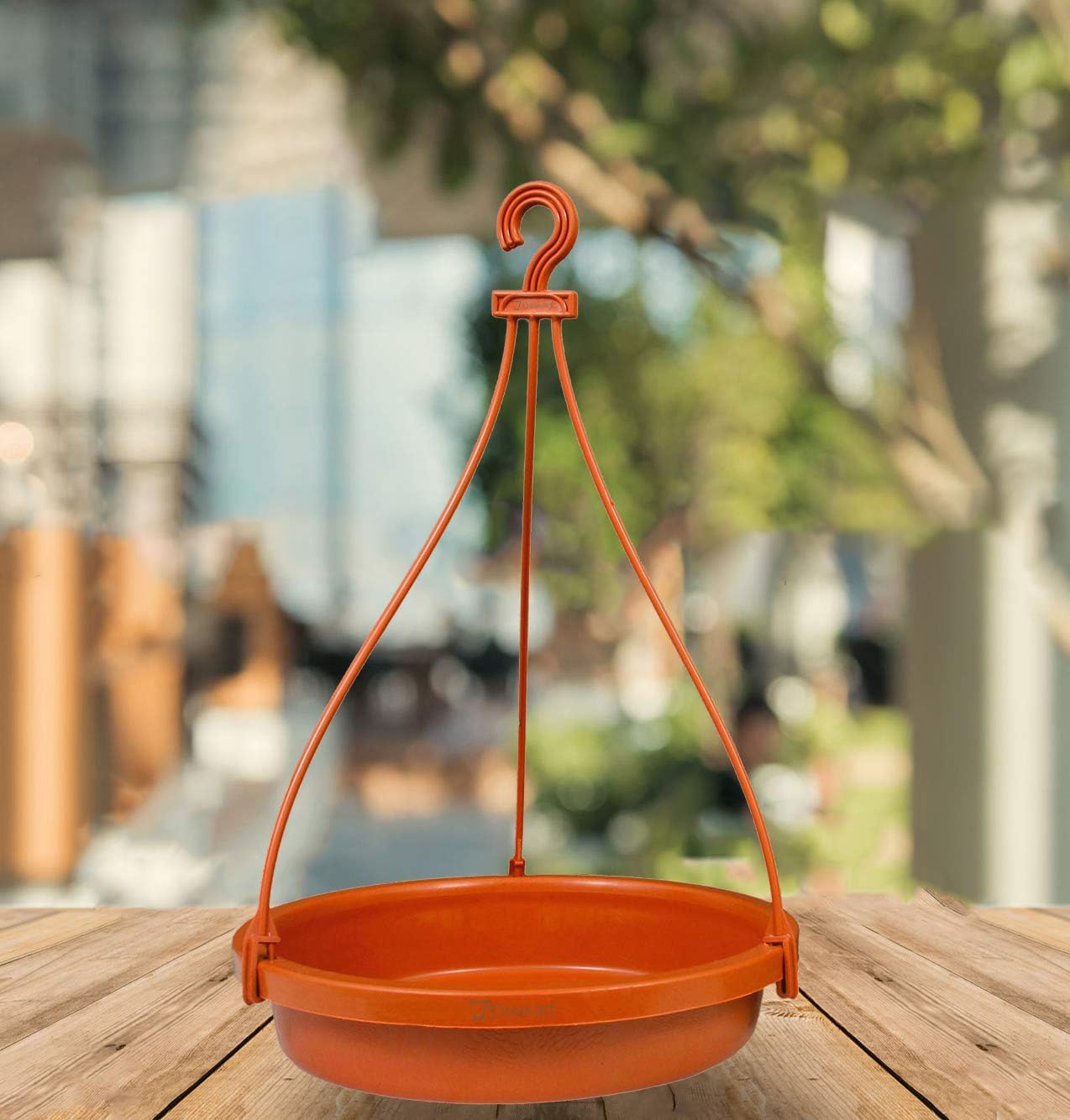 Deskart Hanging Bird Food and Water Feeder Holder | Outdoor Plastic Bird Seed Dispenser Stand and Water Bowl for Garden and Balcony (Water Feeder (3 Piece))