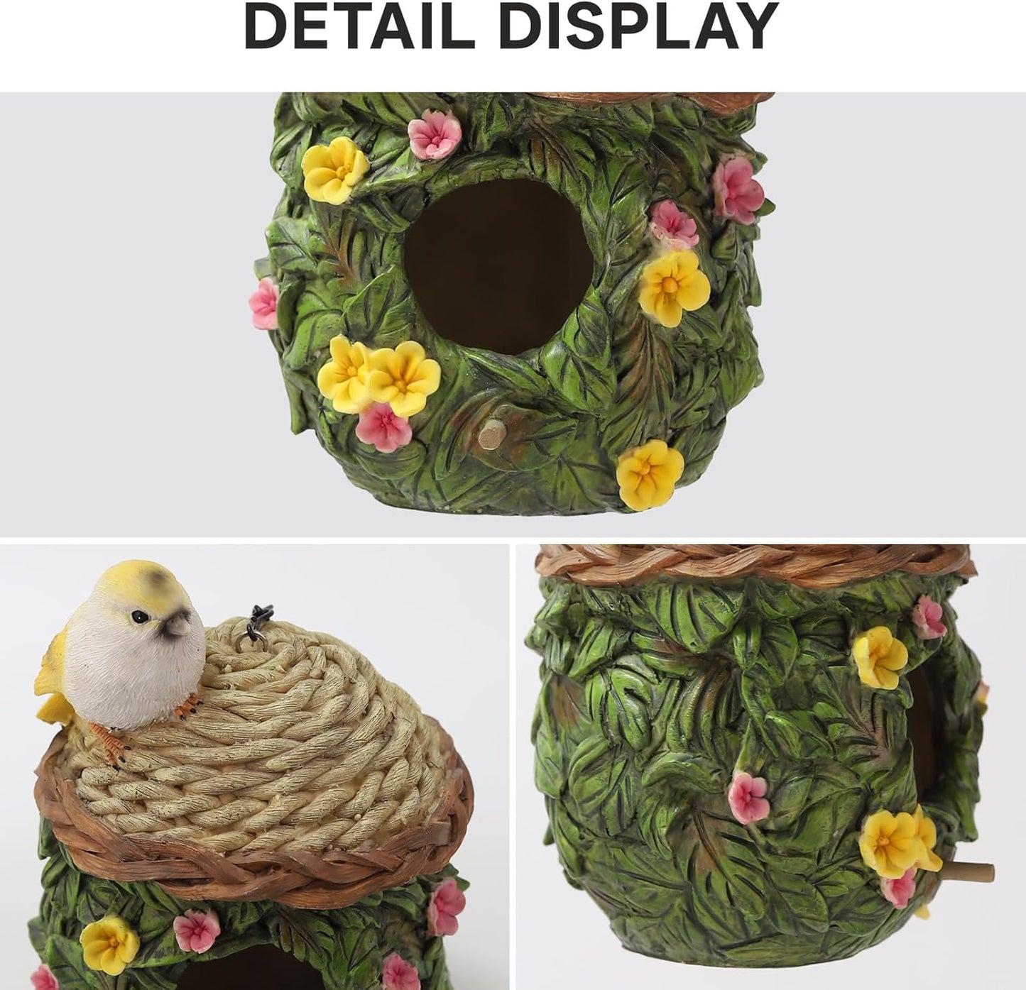 Bird Houses for Outside Bird Nesting Design Resin Birdhouse, Garden Ou