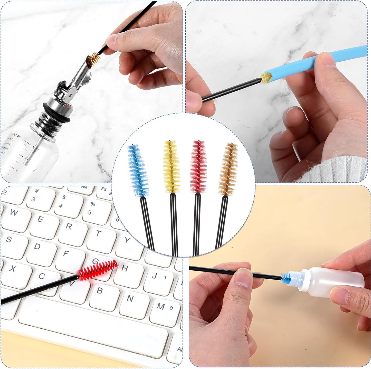20 PCS Hummingbird Feeder Cleaning Brushes, Tiny Brushes for Cleaning Small Parts, Hummingbird Feeder Brush, Mini Brush for Narrow Small Bottles, Tubes, Jars