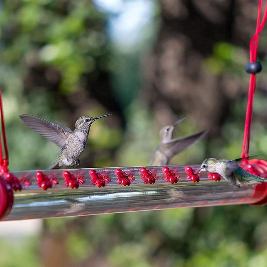 3 Size 40/50/60cm for Your Option Bird Feeder with Hole Best Outdoor Hummingbird Feeder Easy to Clean Outdoor Garden Home Decor Hummingbird Feeder (Color : White, Size : 60CM)