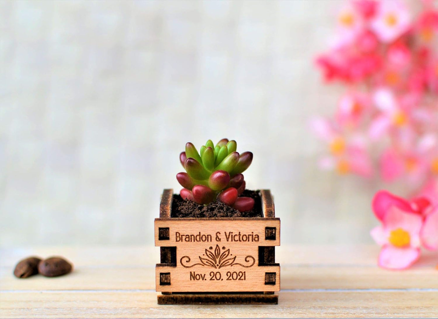 Succulent Pots for Wedding favors - Personalized Flower Planter Pot - Plants Not Included