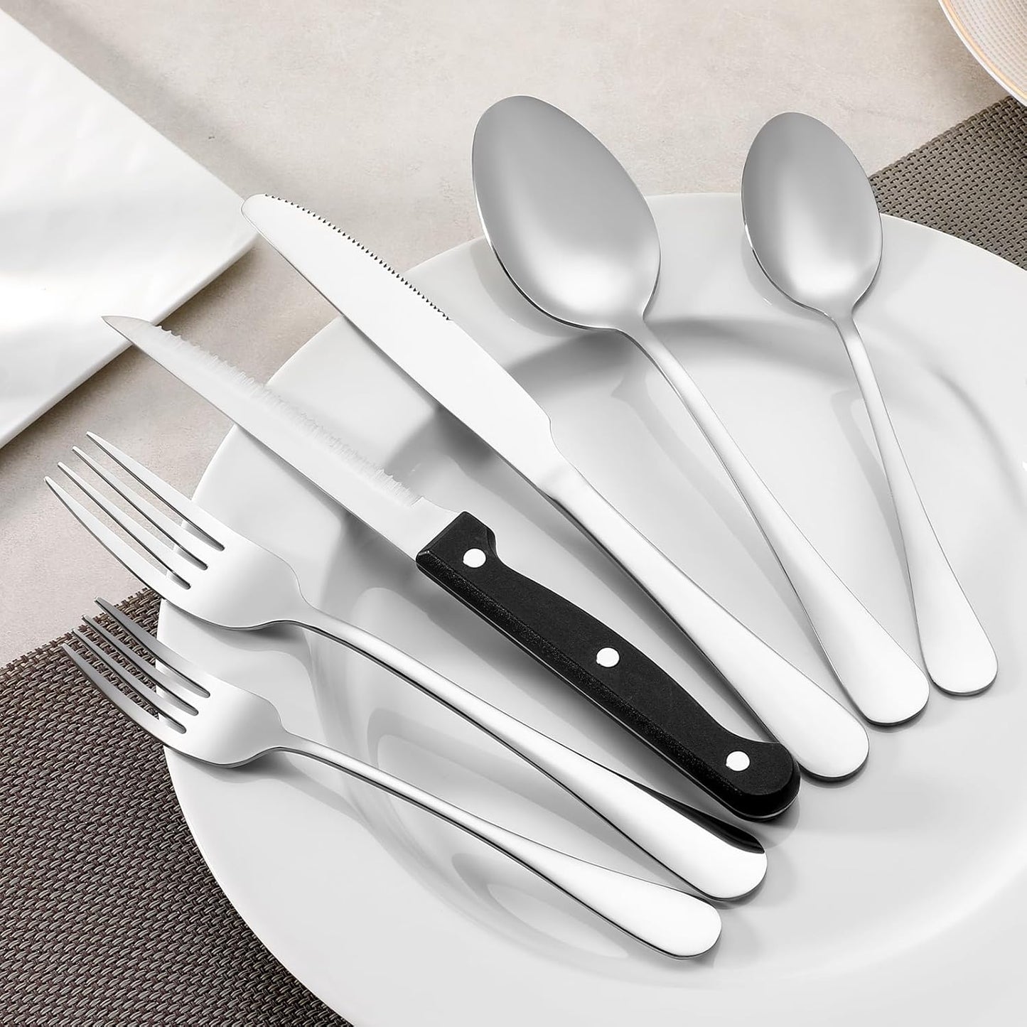 12 Pcs Teaspoons Set, Food-Grade Stainless Steel Spoons Silverware, Cutlery Tea Spoons, Durable Dessert Spoons, Metal Spoon for Home, Kitchen or Restaurant, Mirror Polished, Dishwasher Safe 6.7 Inch