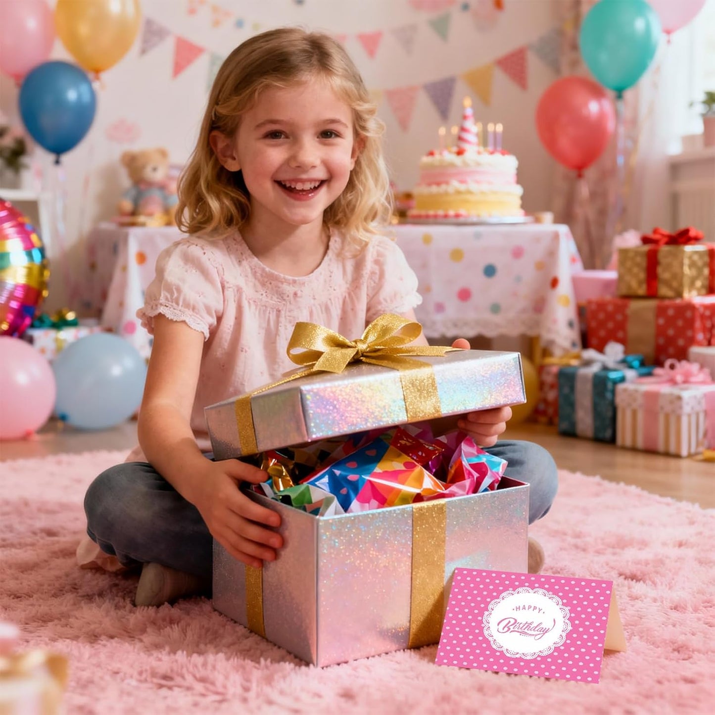100 Unique Birthday Cards with Envelopes - Assorted Happy Birthday Cards, 4 x 6 inches, Envelopes & Stickers in Bulk Boxed Set