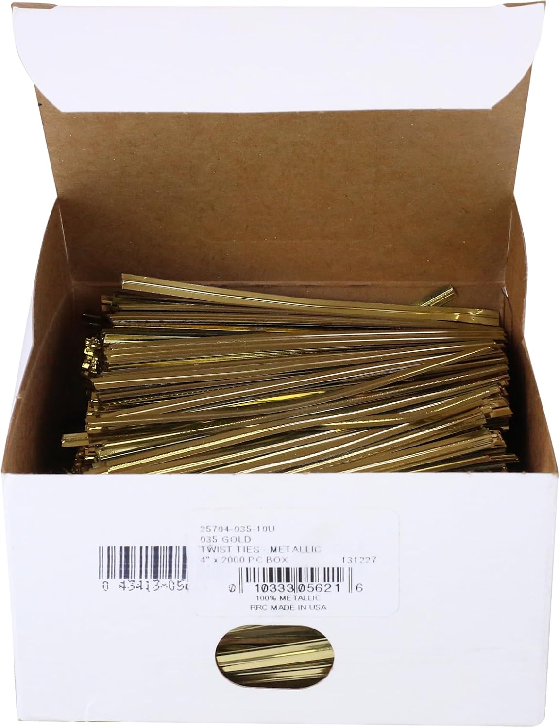 Home Decor Trimmings - Twist Ties - Metallic Rd, Gold, 4 Inch, 1 Bag