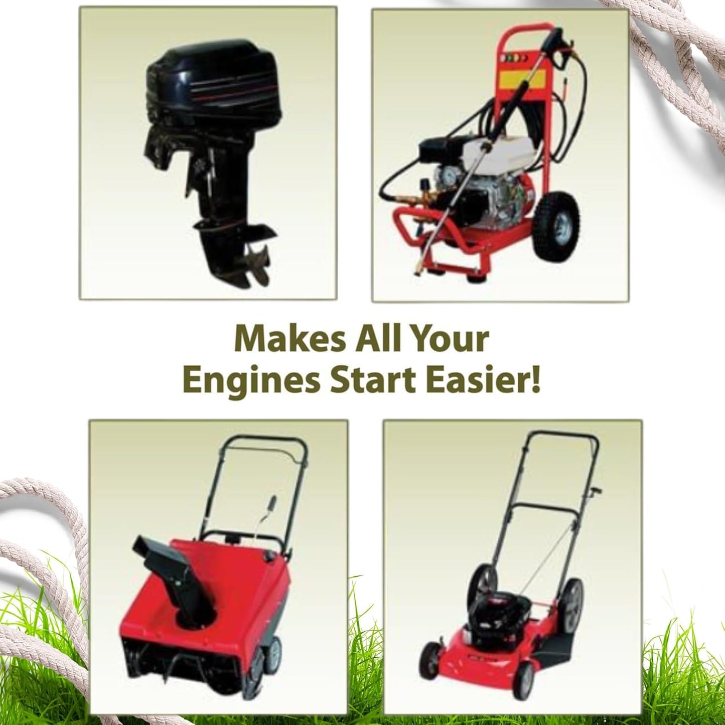 Good Vibrations Start Me Up Full Grip Lawn Mower Starter Handle – Univ