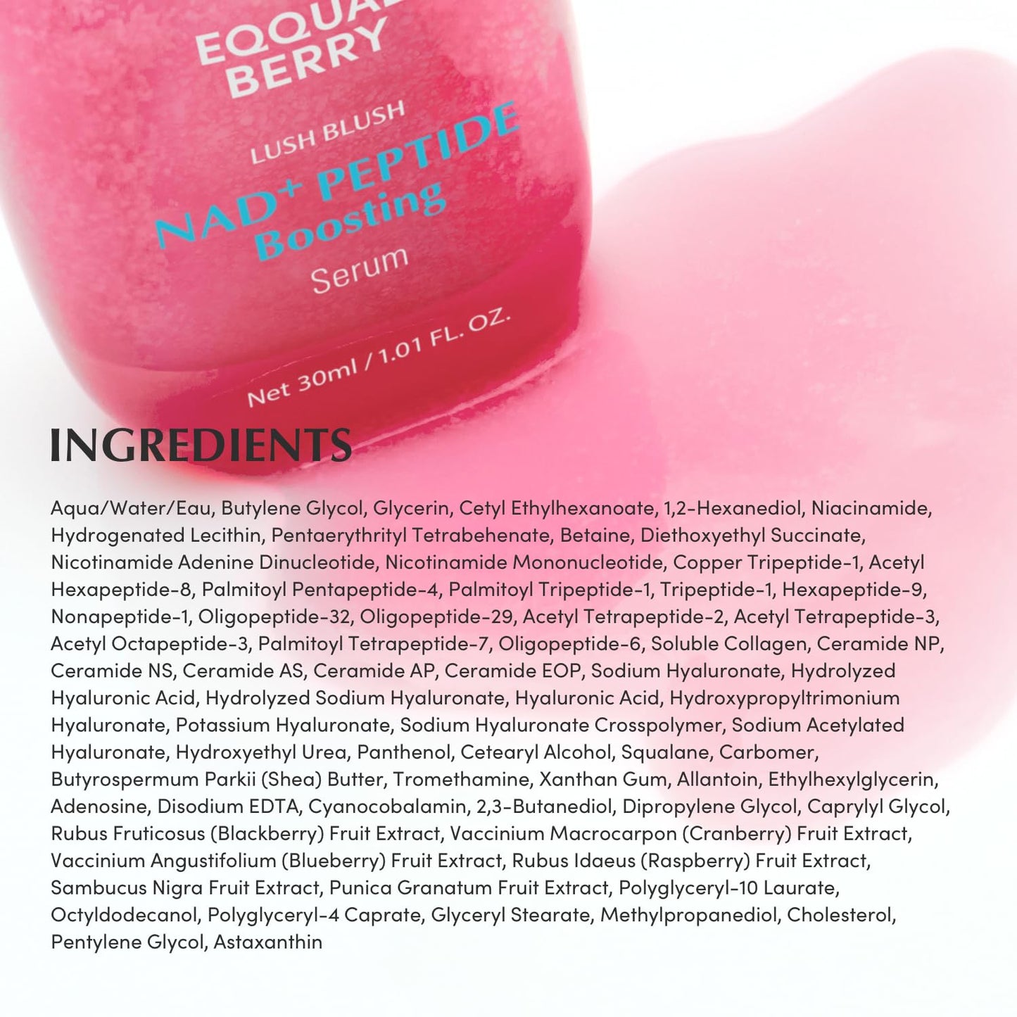 EQQUALBERRY NAD+ Peptide Boosting Smoothie Serum – Anti-Aging Korean S