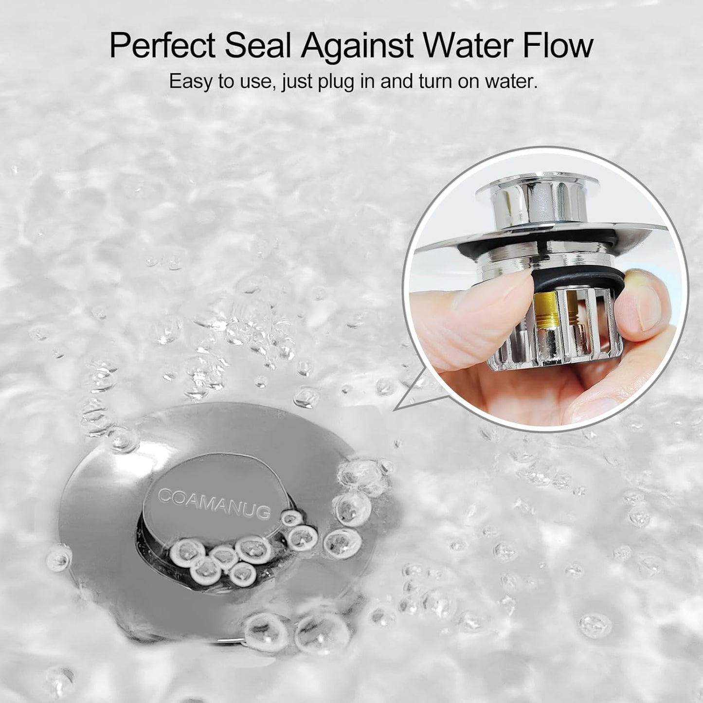Bathtub Stopper | Shower Drain Hair Catcher, Pop-up Tub Stopper with S