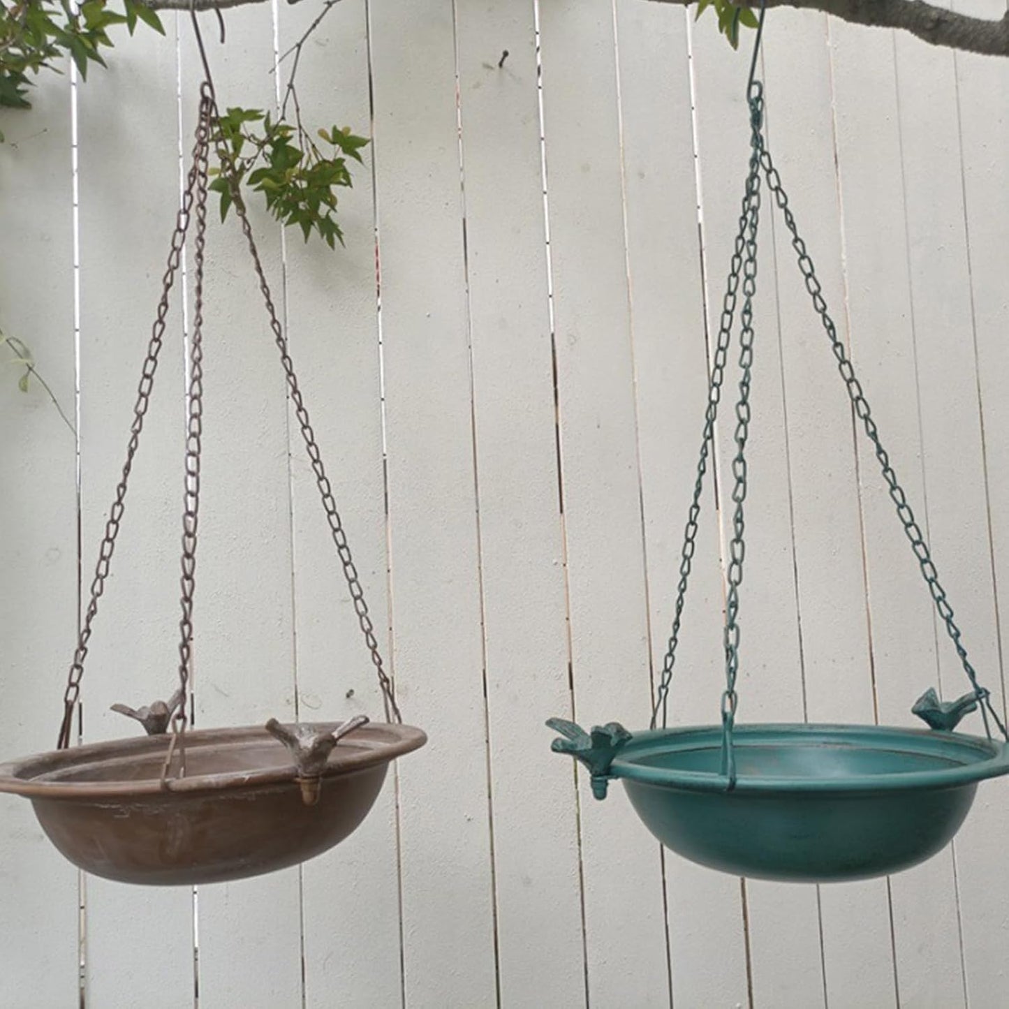 Artistic Wrought Iron Hanging Bird Feeder with Birds for Garden Decoration and Outdoor Bird Feeding Outdoor Decorative Bird Feeder