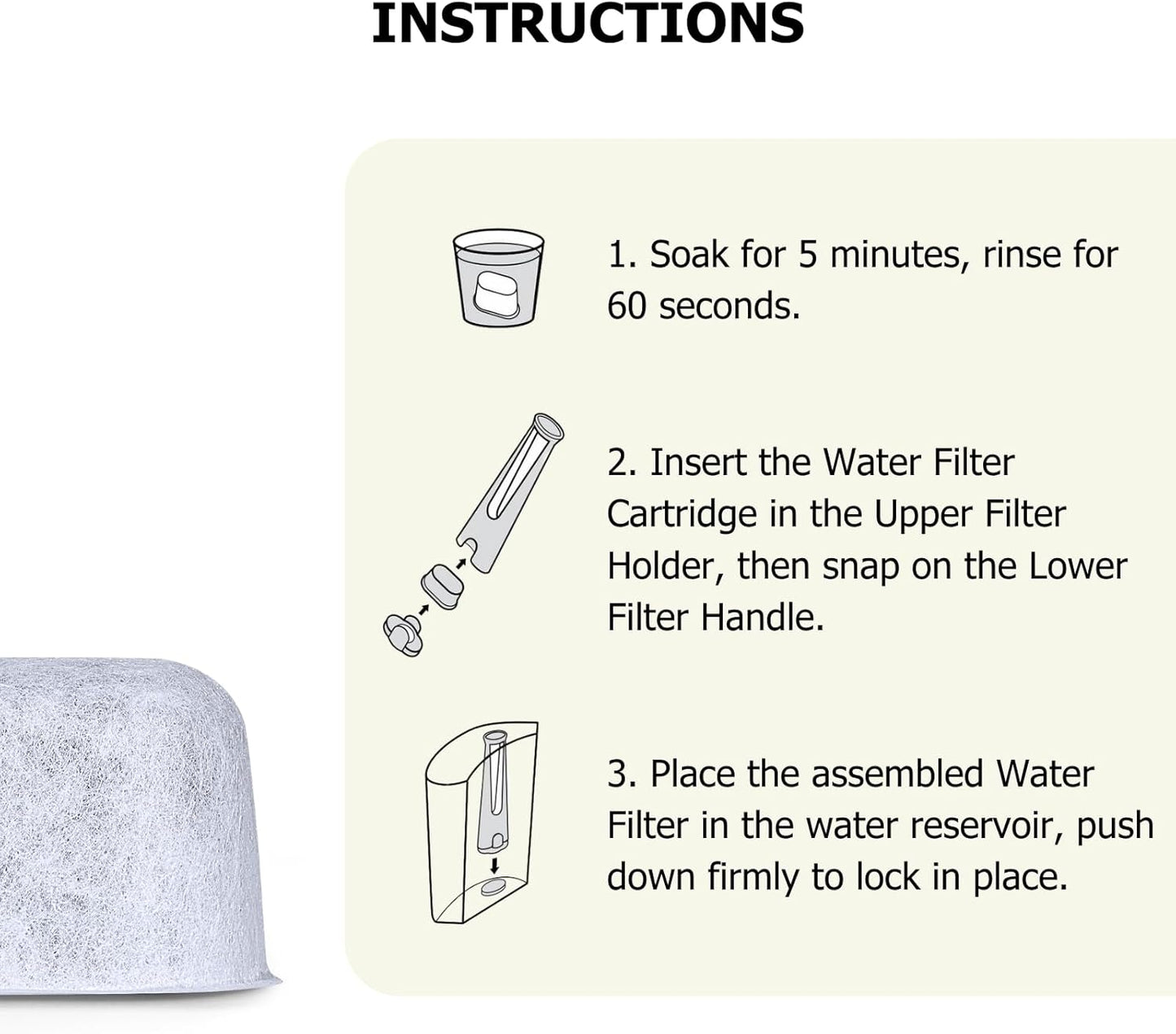 Premium 6-Pack Keurig Compatible Water Filters Replacement by Fanativita, Fit All Keurig Brewers (1-Year Supply)
