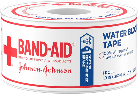 Band-Aid Brand First Aid Water Block 100% Waterproof Self-Adhesive Tap