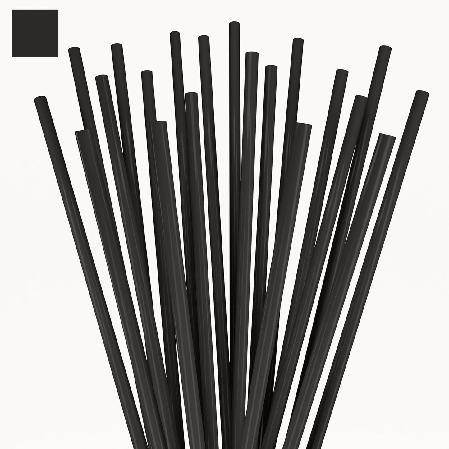 Disposable Plastic Coffee Stirrer Straw - 5 Inch Sip Stir Stick (Black, 1,000 count)