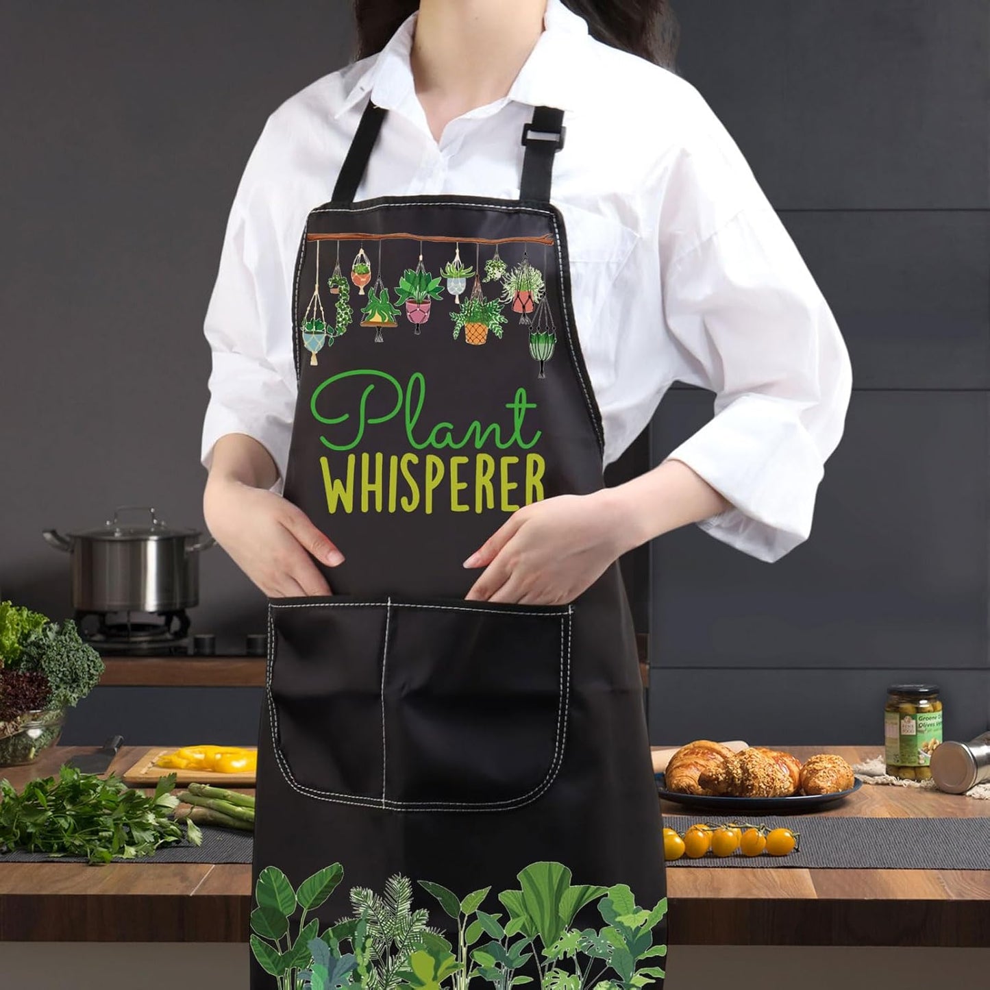 JXGZSO Gardening Apron for Gardener Plant Whisperer Funny Gardening Ap