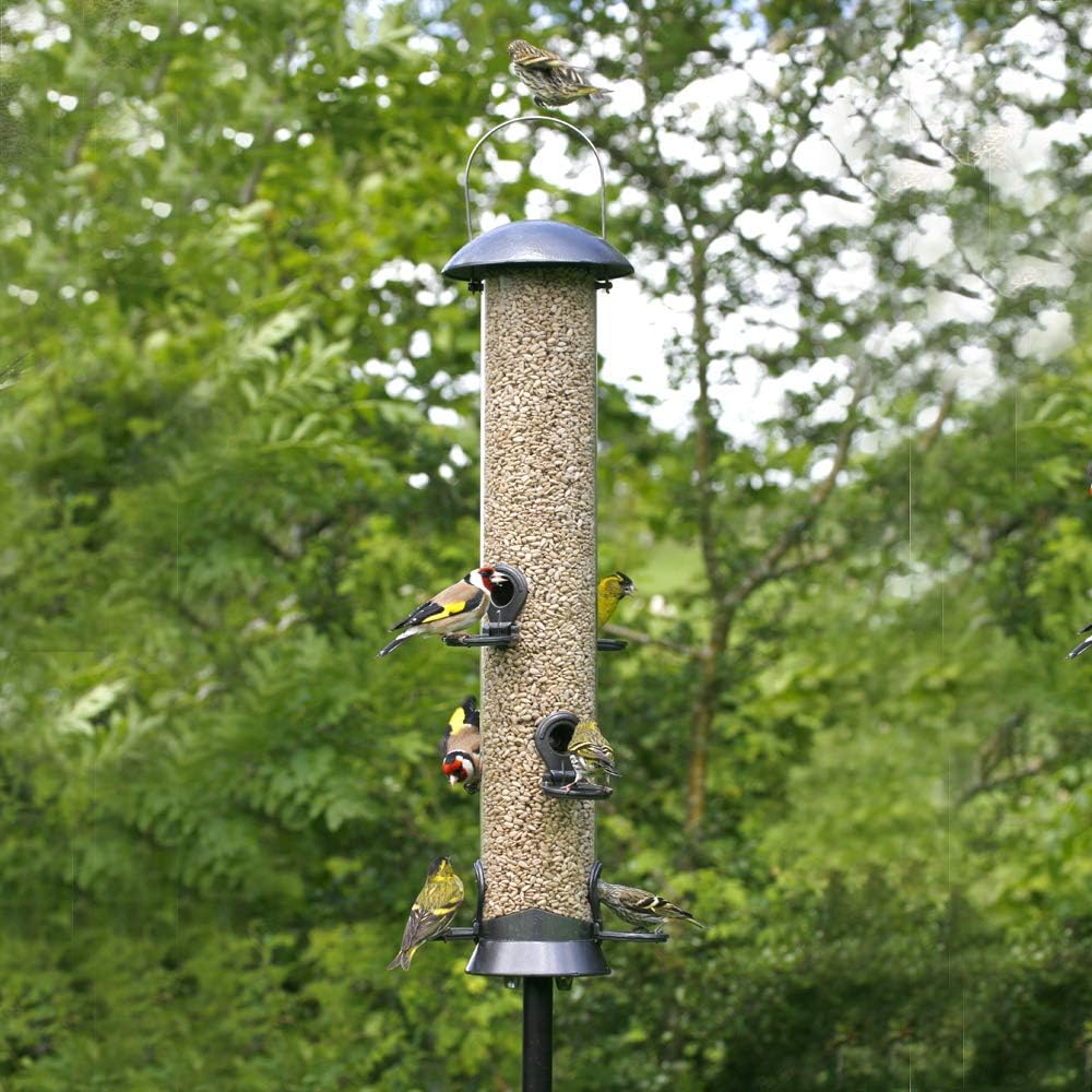 CJ Adventurer Metal Seed Feeder Gunmetal 6 Port Large 55cm