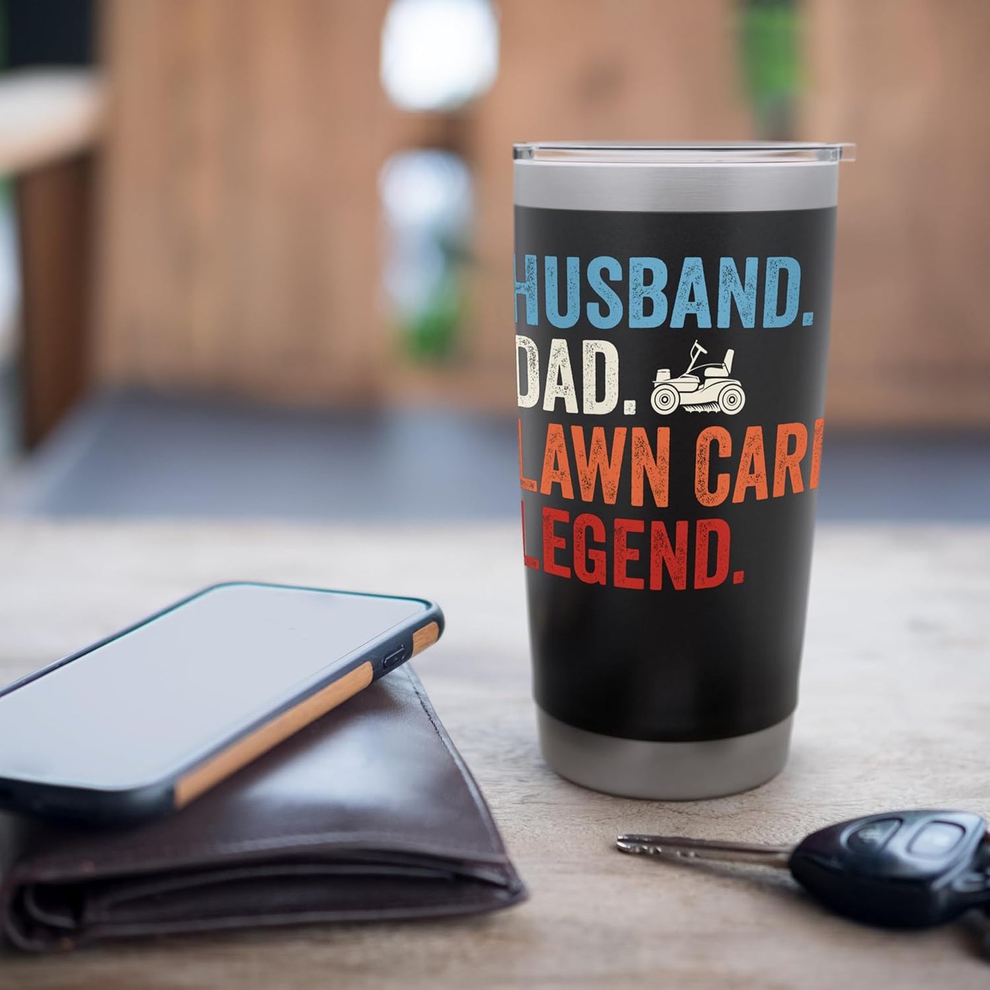 Husband Dad Lawn Care Legend Stainless Steel Insulated Tumbler