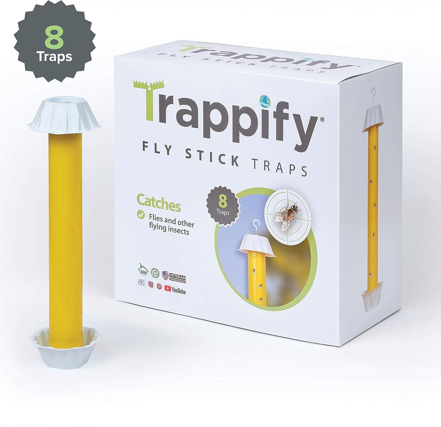 Trappify Hanging Fly Traps Outdoor: Fruit Fly Traps for Indoors | Gnat