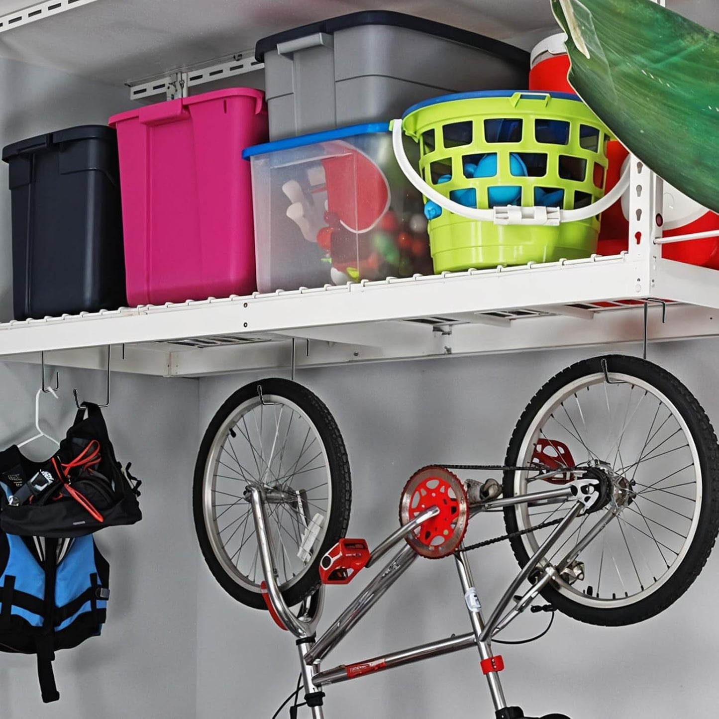 12 Pack Heavy Duty Rafter Hanger Hooks, Vinyl Coated Garage Ladder Hanger, Large S Hook Storage Organizer, Bicycle Hooks for Organizing Garden Tools, Ladders, Hoses, Ropes and More Equipment(Black)
