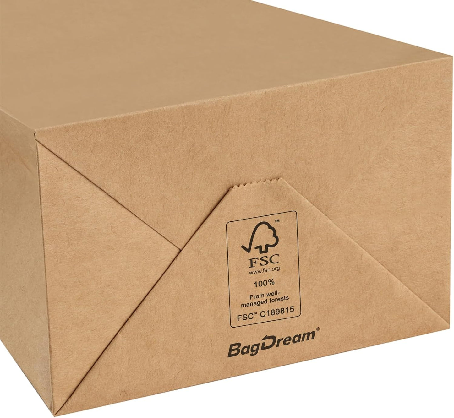 BagDream Gift Bags 100Pcs 5.25x3x8 Small Kraft Paper Gift Bags with Handles Bulk, Brown Paper Sacks for Small Business, Retail, Merchandise, Wedding Birthday Party Favor
