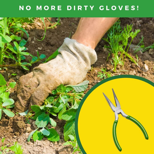 The Original Sharktooth Weed Puller Remover Weeding & Gardening Tool Weeder -Pull from The Root Easily! Ergonomic Handheld Weeding Tool for Spring Summer Cleaning, for All Age Gardeners