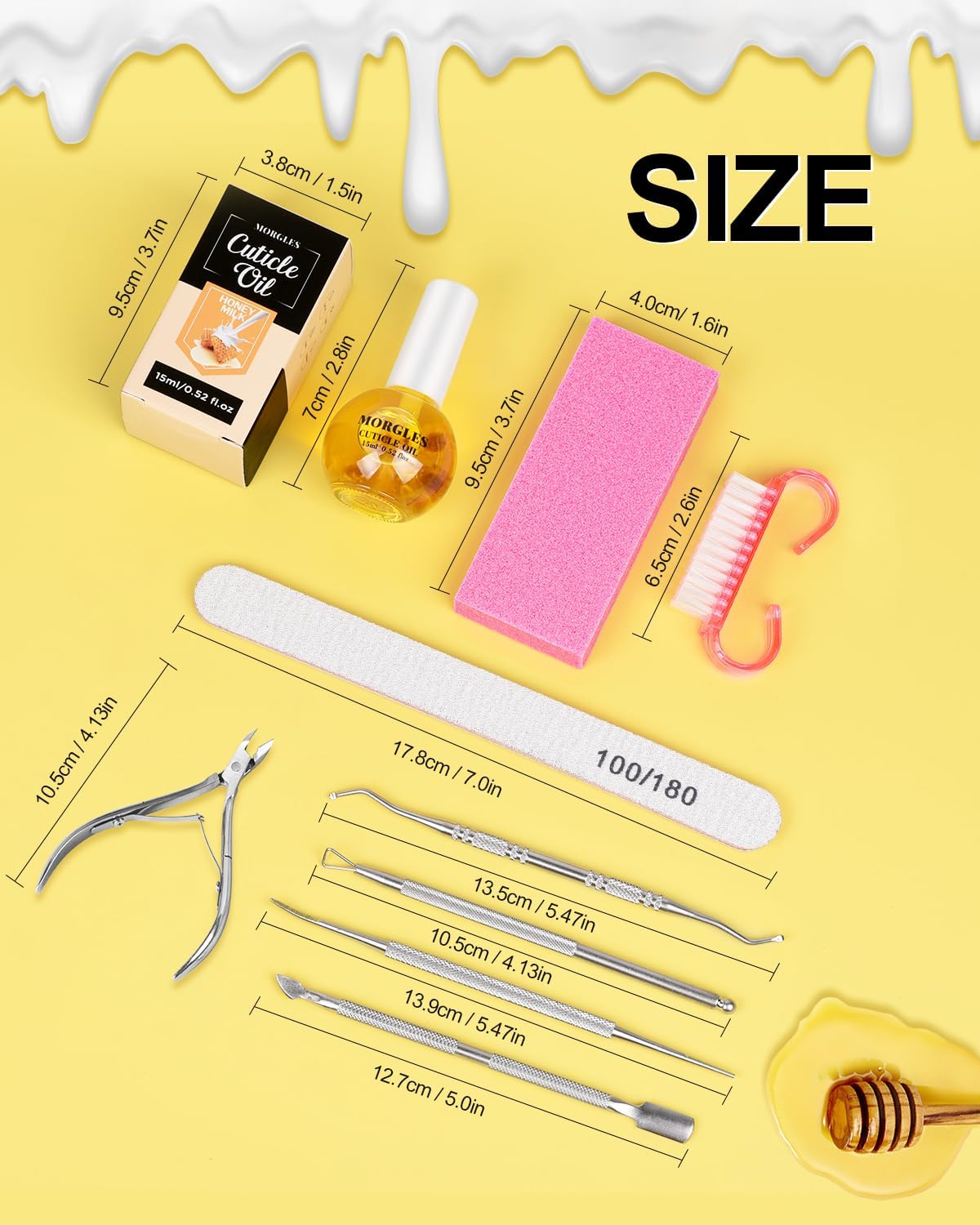 MORGLES Nail File and Buffer Blocks with Nail Care Kit, 13 Pcs Manicur
