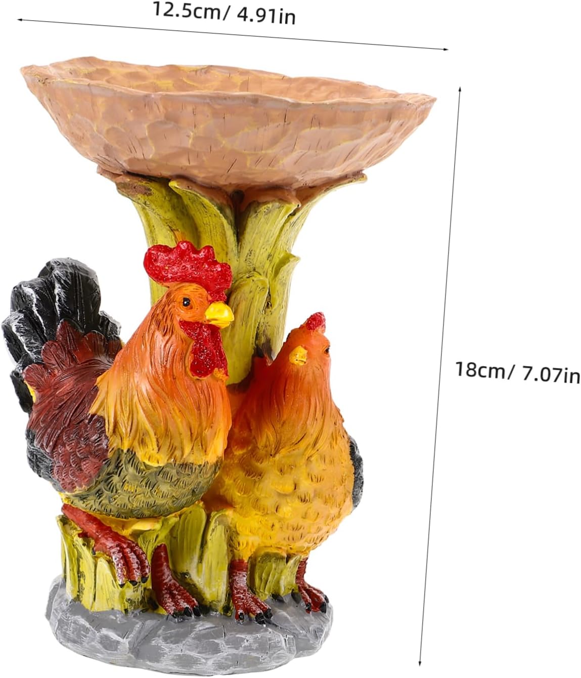 Milisten Garden Decorative Resin Bird Feeder Tray Easy to Clean Outdoo