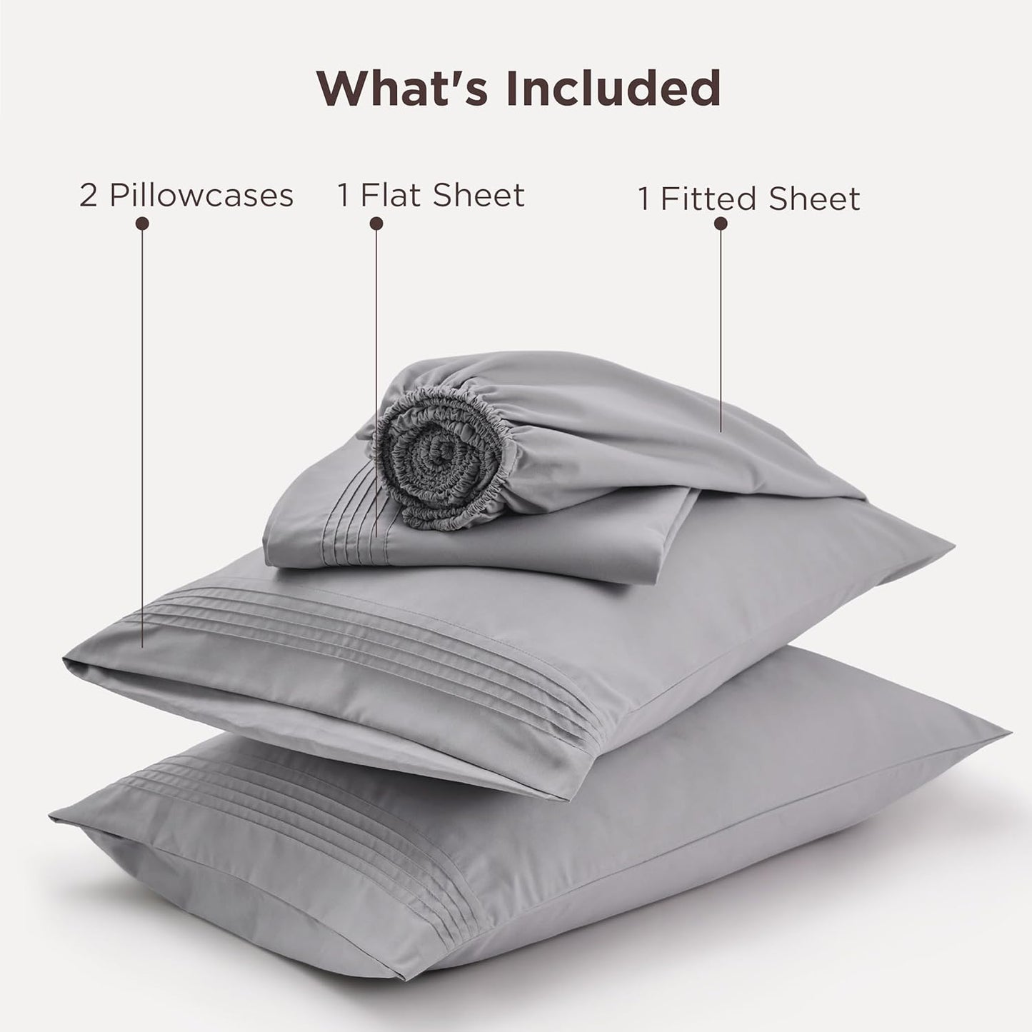 Bedsure Deep Pocket Queen Sheets Set - Fits Mattresses Up to 21 Inches