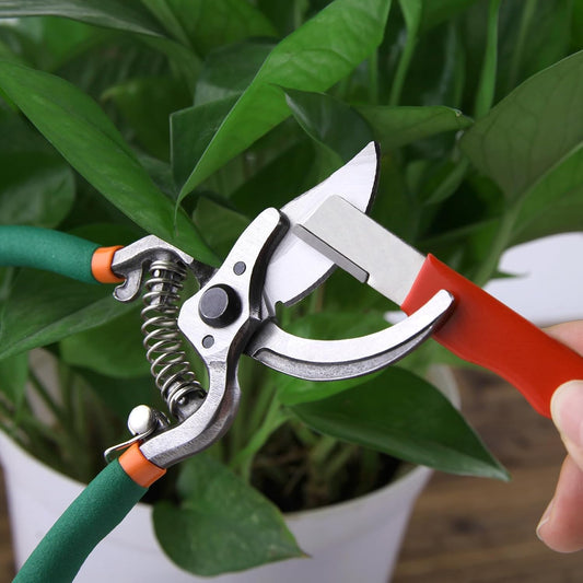 2PCS Multipurpose Garden Tool Blade Sharpener Pocket Knife Sharpener Garden Tool Sharpener for Knife, Pruners, Loppers, Hedge Shears Scissors, Axe, Hatchet, Machete, Lawn Mower Blade