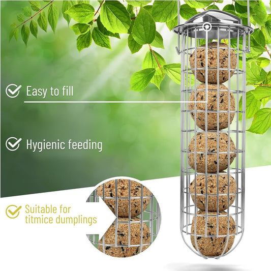| Fat Ball Holder 12" - 5 Year Guarantee - Made of Rustproof Metal Bir