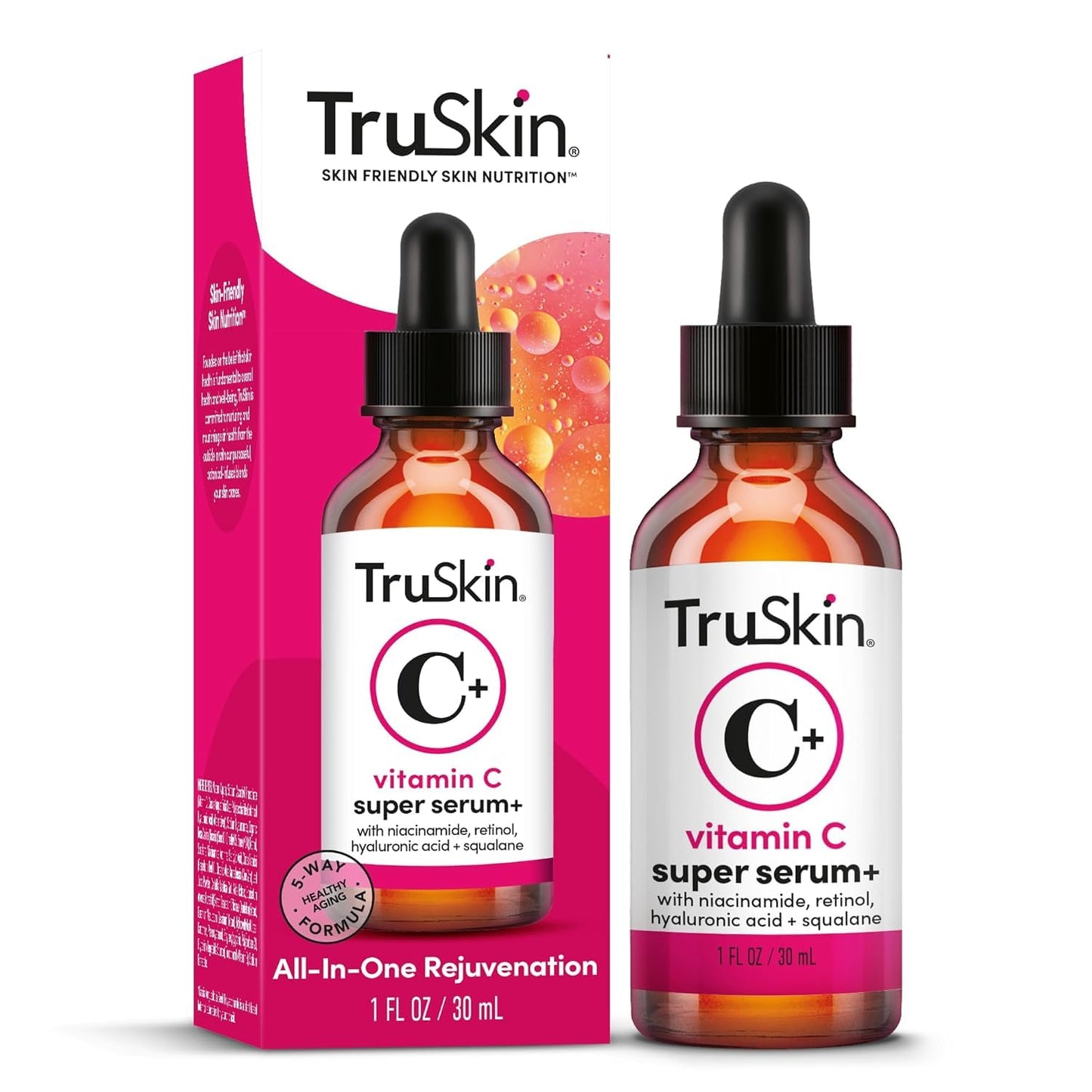 TruSkin Vitamin C Super Serum for Face - Five Skin Benefits in One Ser